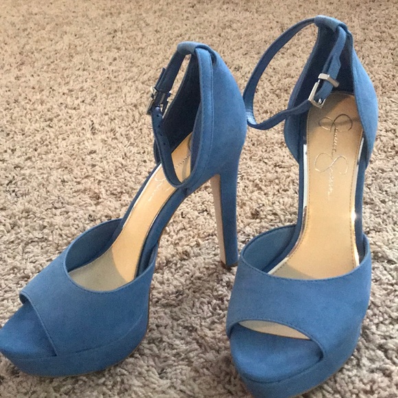 Spring blue Jessica Simpson heels - Picture 1 of 5